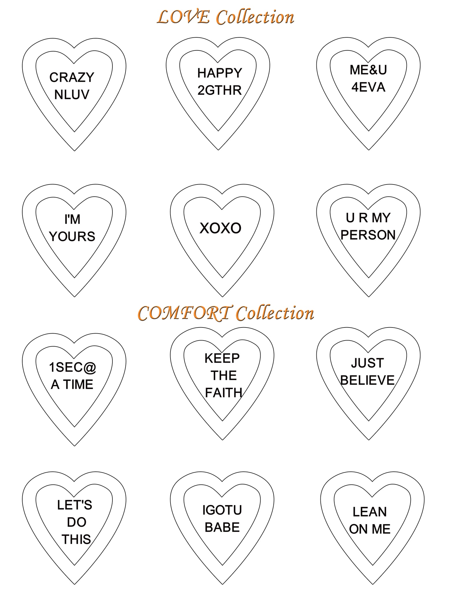 Leather Heart Key Chain Charm, Love or Comfort Engraved Quotes Key Ring