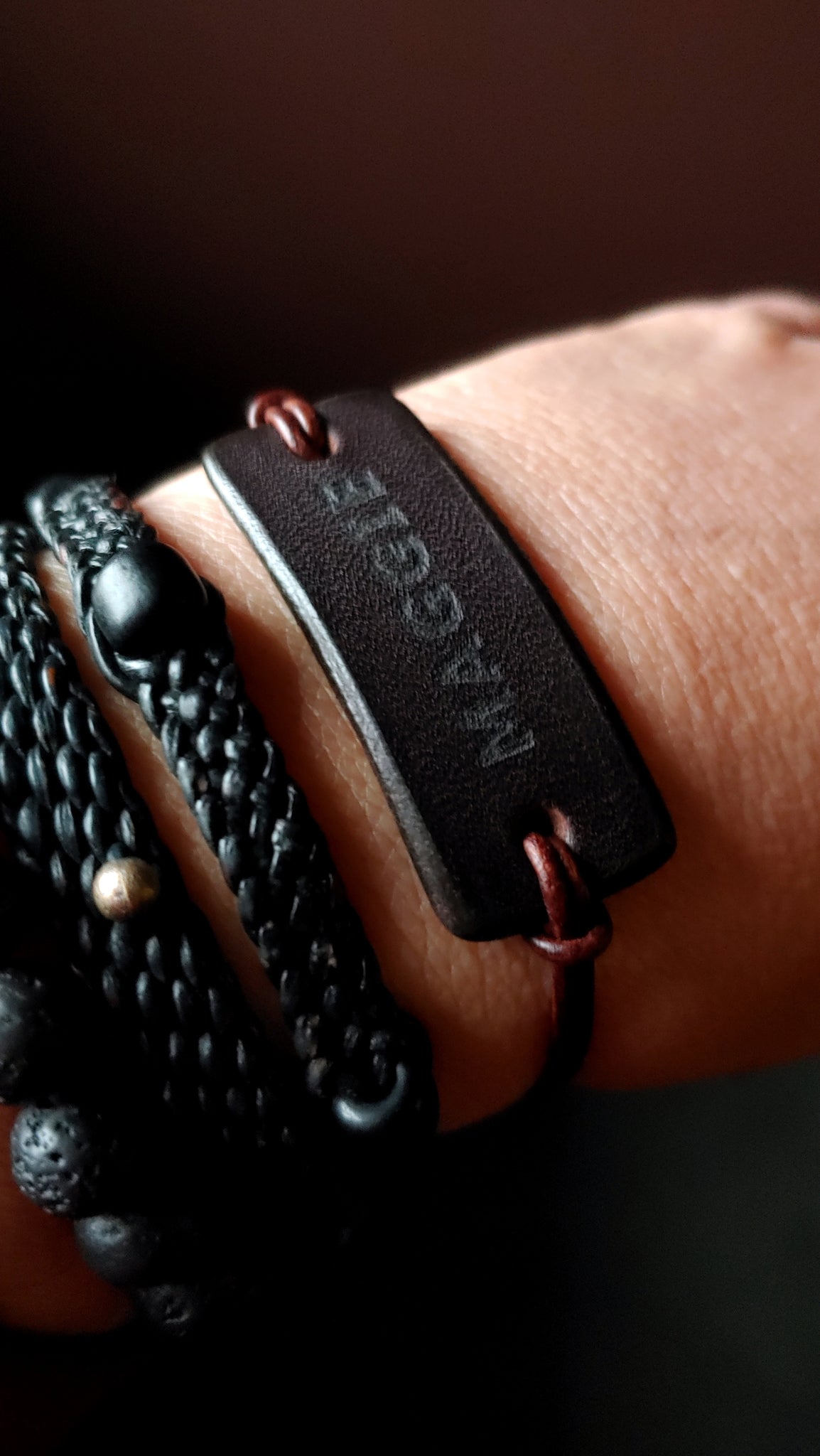 Identity Corded Leather Bracelet