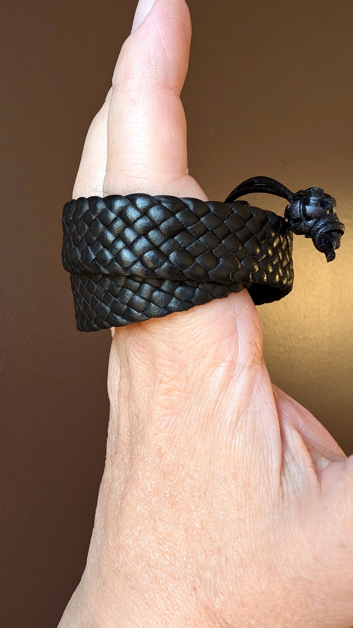 Amari Double Wrap Braided Leather Bracelet - SS1077DW
