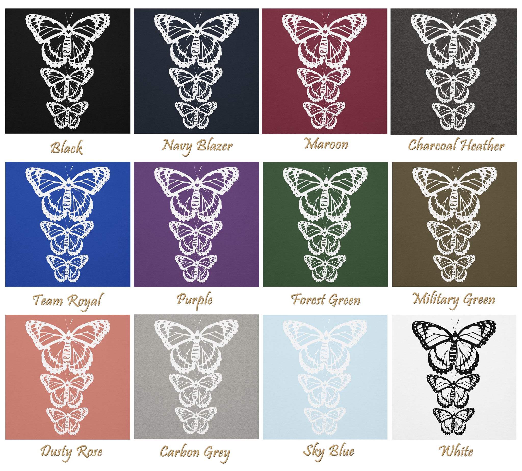 Body Mind Spirit Butterfly Unisex Hoodie
