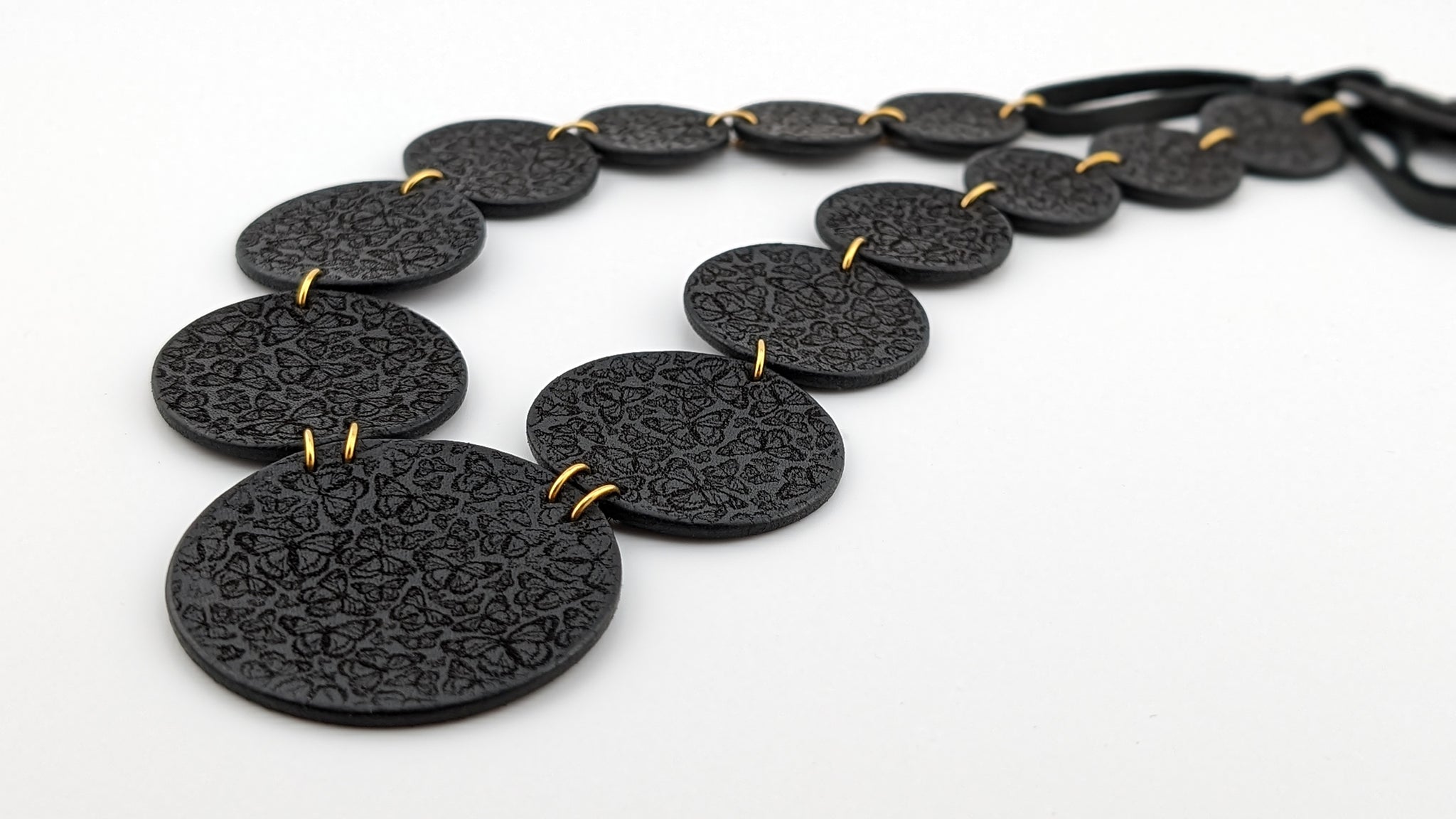 Butterfly Leather Disk Necklace