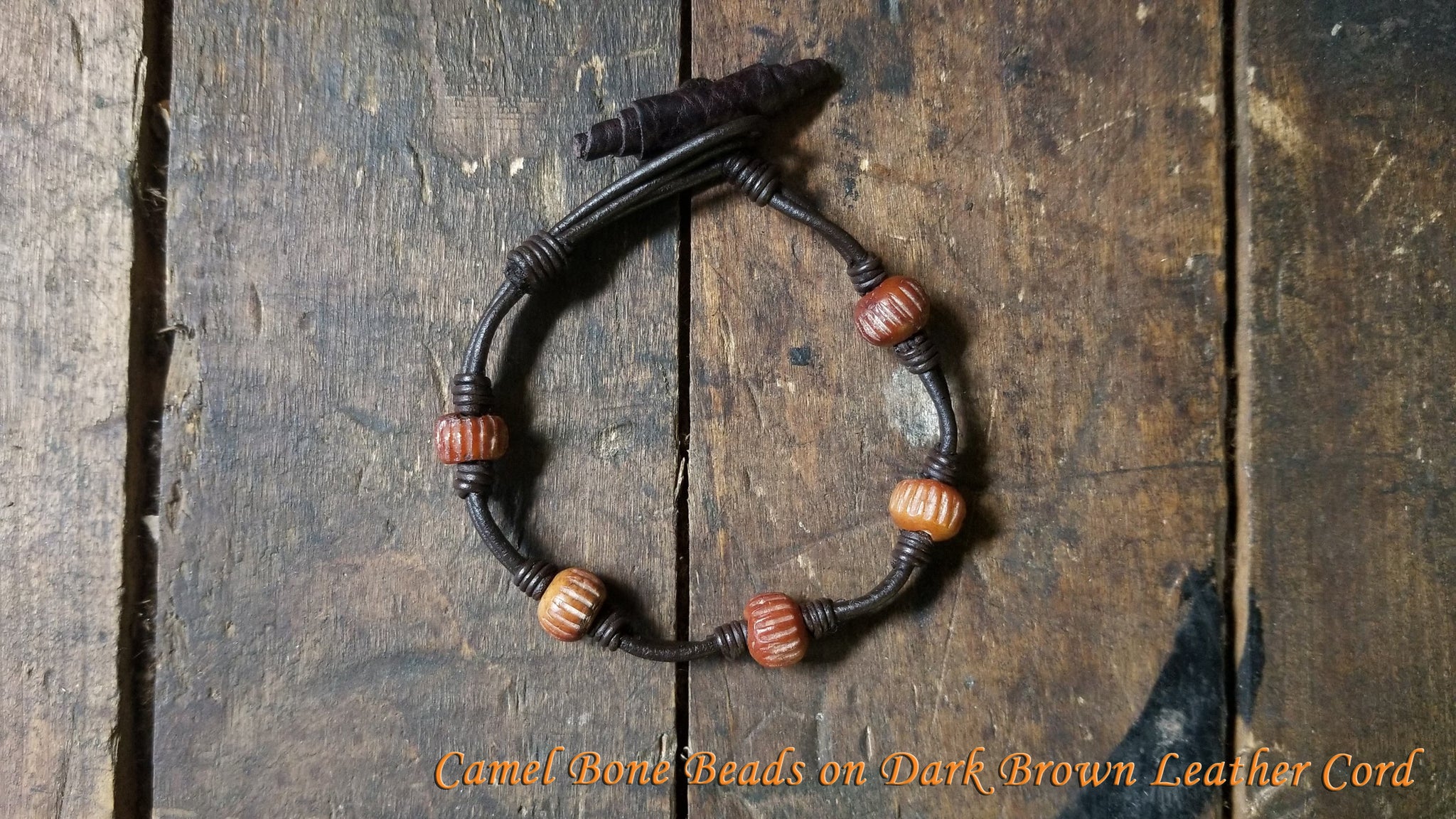 Chuma Leather Bracelet w/ Leather Toggle Button & Loop Clasp - CB1111