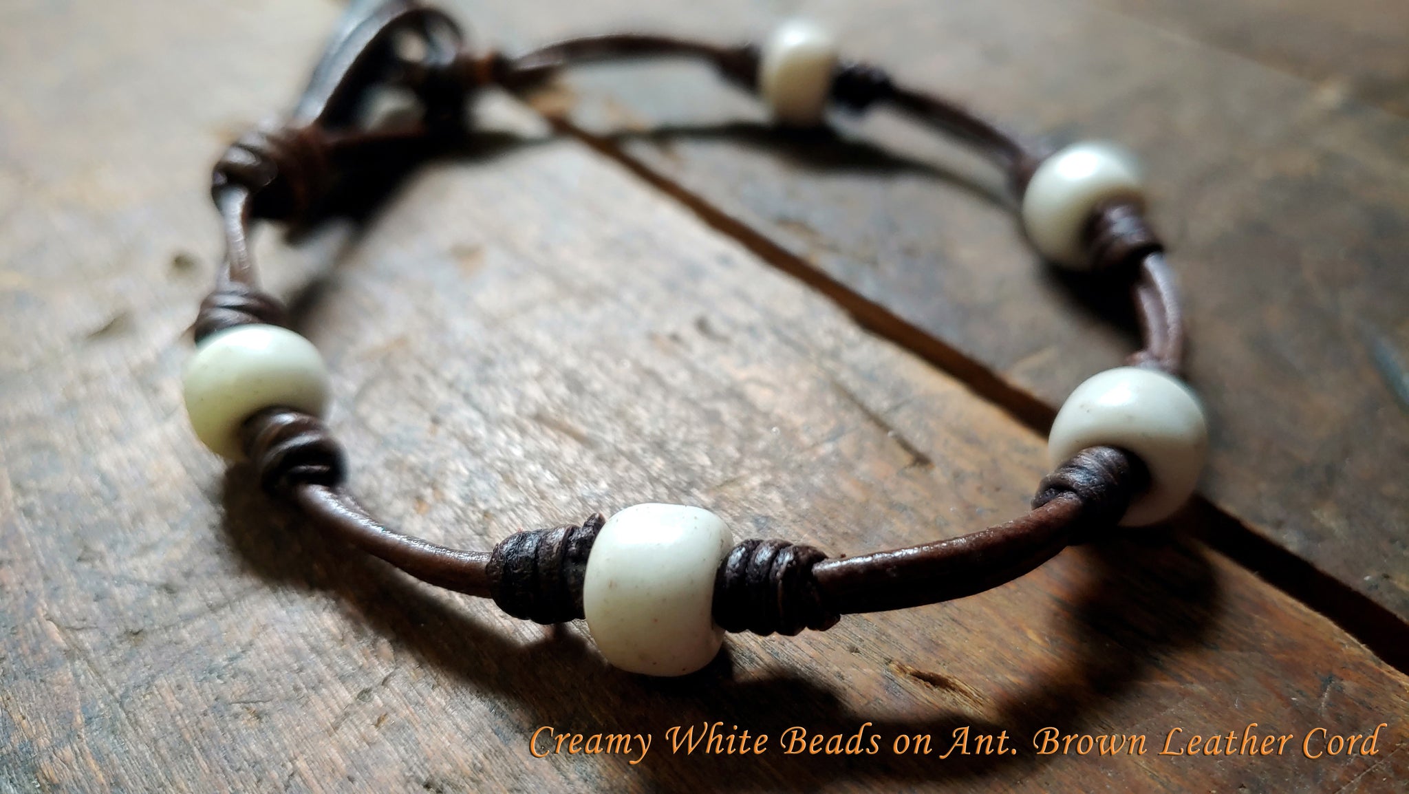 Chuma Leather Bracelet w/ Leather Toggle Button & Loop Clasp - CB1111