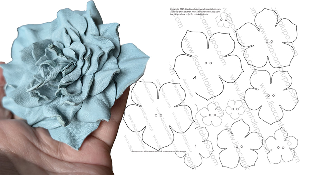 Leather Flower Making Templates; Single Petal or Petal Group, SVG or PNG File, Machine Cutting, Engraving