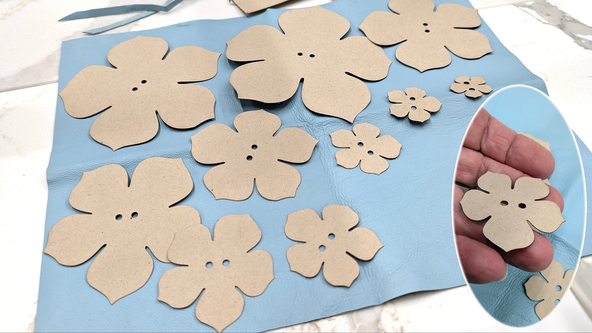 Leather Flower Making Templates; Single Petal or Petal Group, SVG or PNG File, Machine Cutting, Engraving