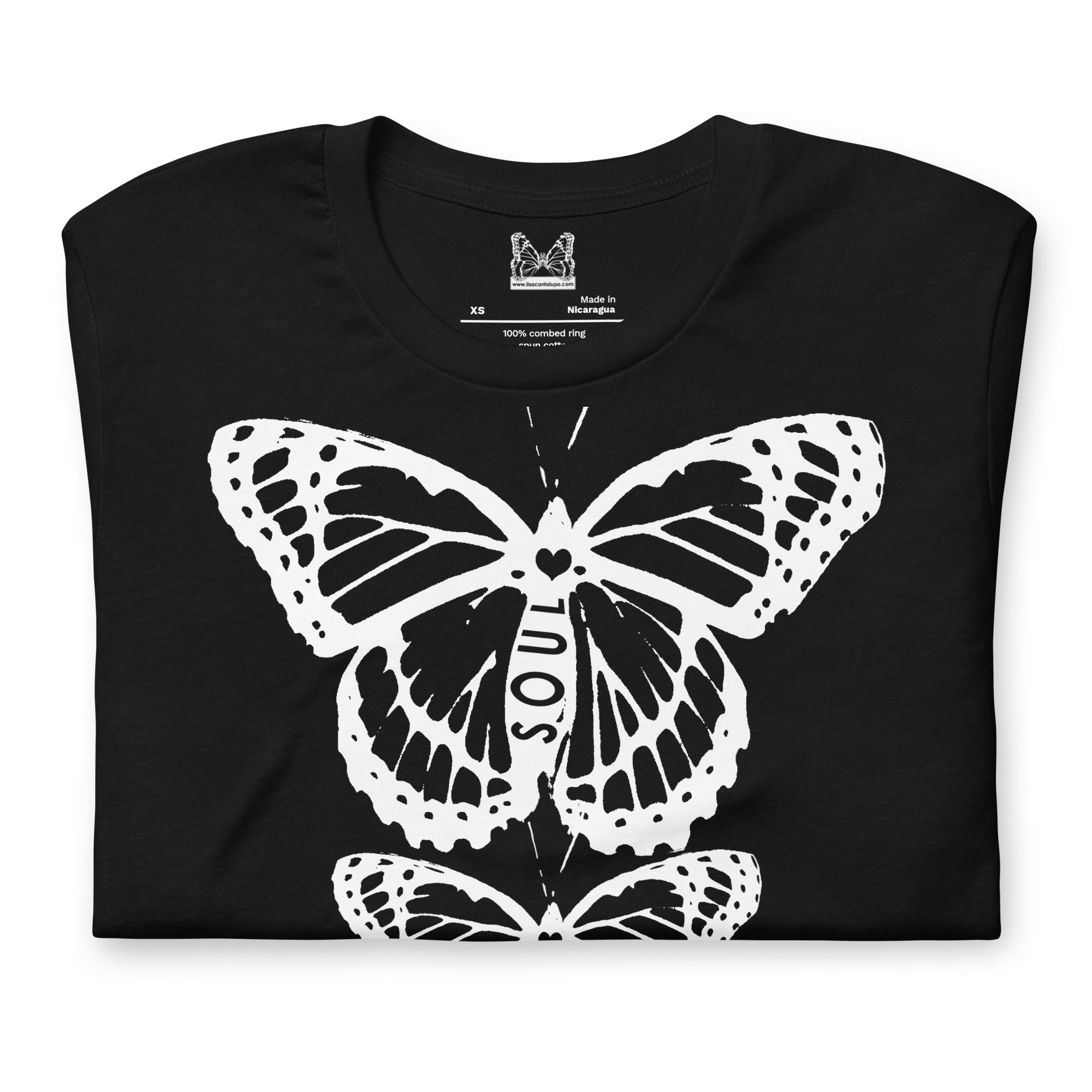 Body Heart & Soul Butterfly Unisex Graphic Colored T-Shirts