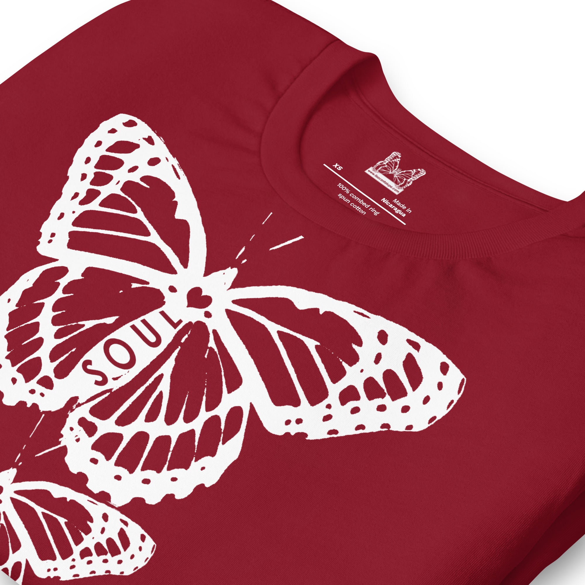 Body Heart & Soul Butterfly Unisex Graphic Colored T-Shirts