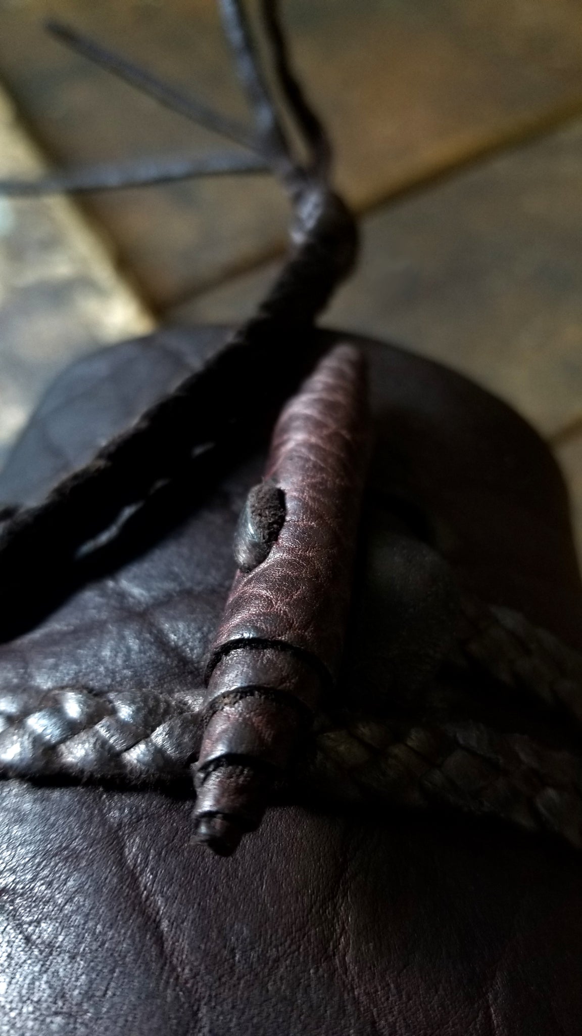 handmade bison leather button on busajja leather wrap cuff, jason momoa bohemian style men's leather cuff