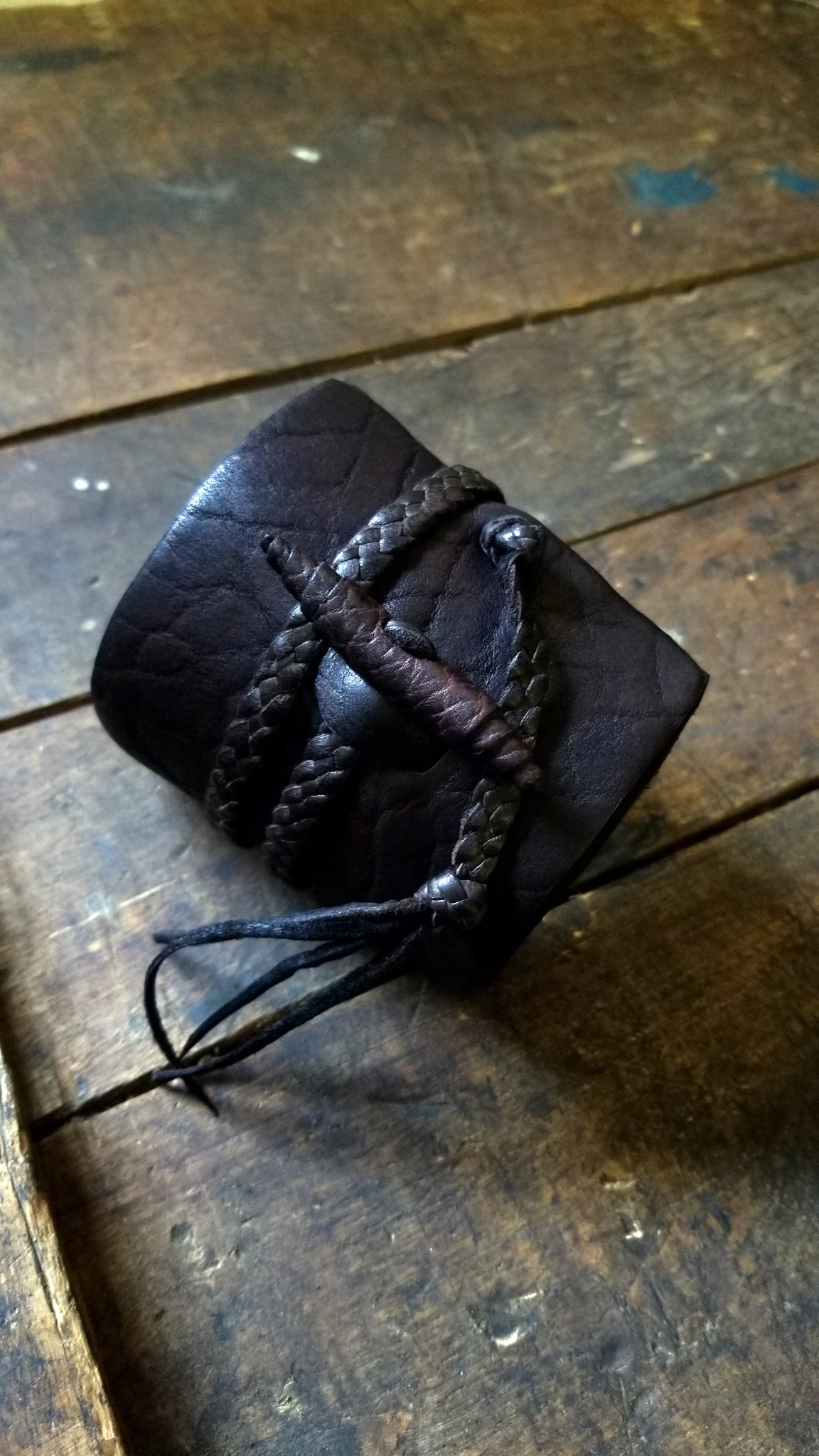 busajja leather wrap cuff, bison leather, jason momoa inspired, mens cuff