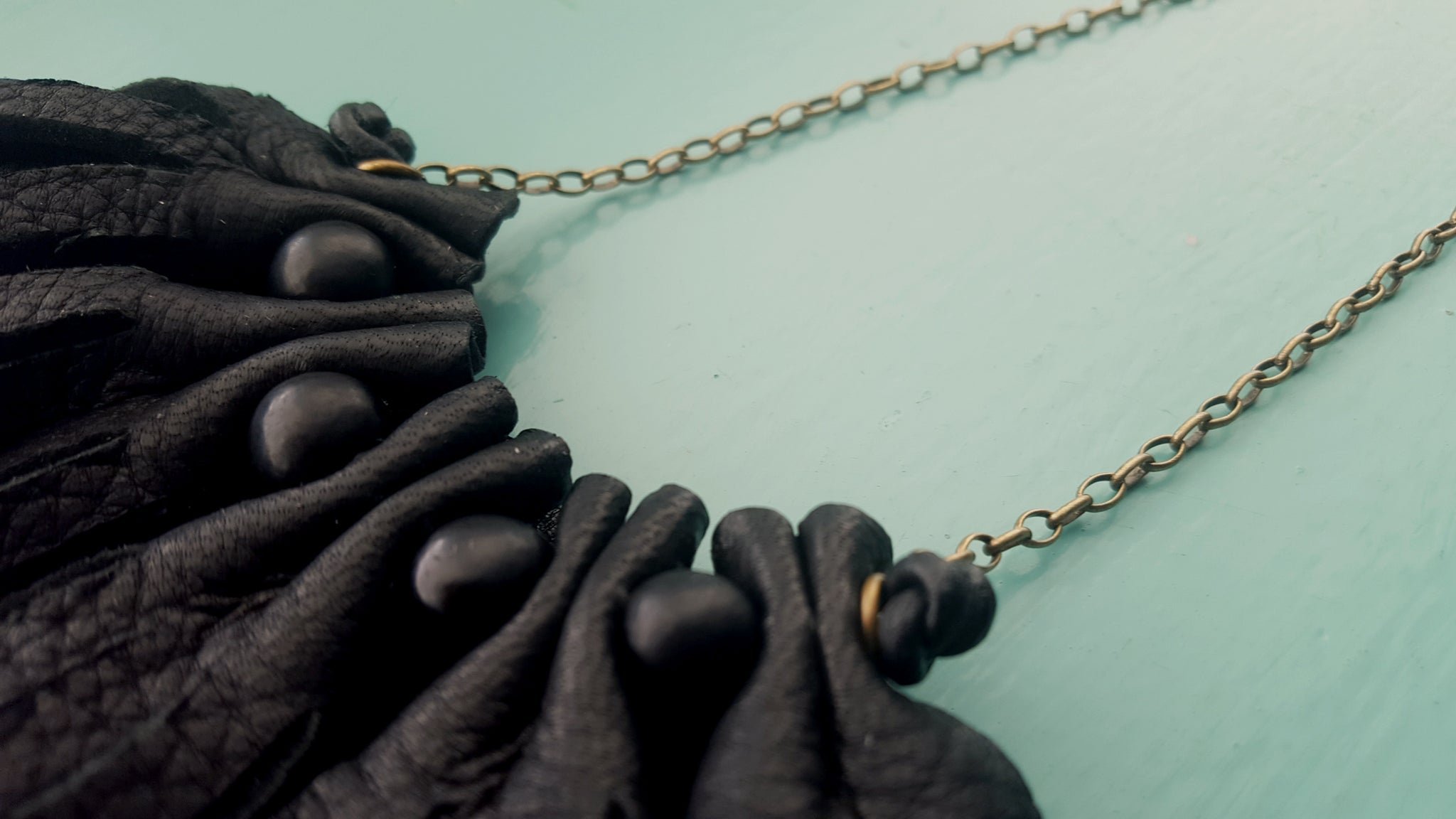 Badu Fringe Leather Necklace | African Mala & South American Acai Beads