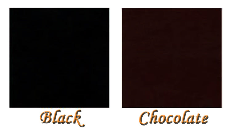 Kalani California Latigo leather options, black chocolate, strap and end cap colors