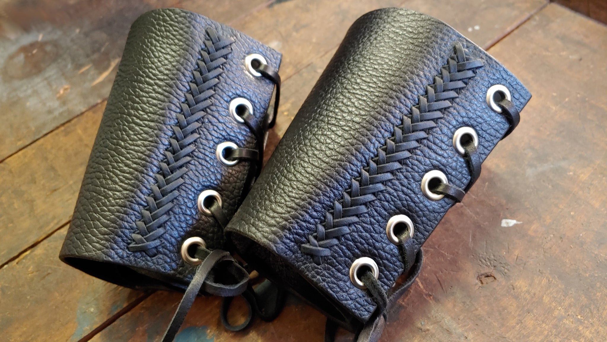JAJA Corset Style Braided Leather Cuff Bracelet - one