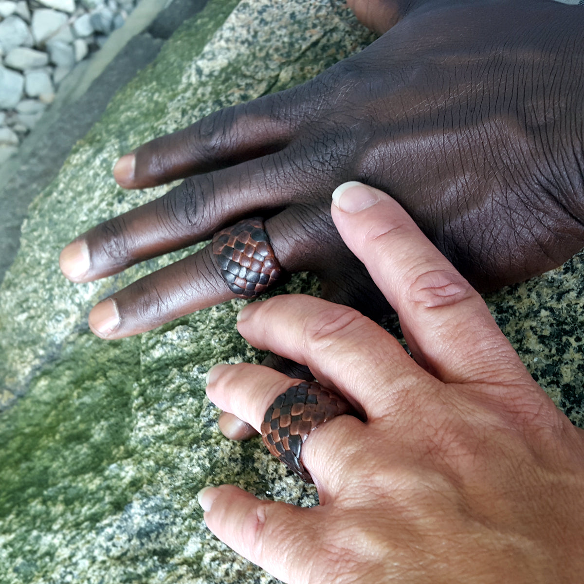2 - Kama Braided Leather Ring, Anniversary & Wedding Bands
