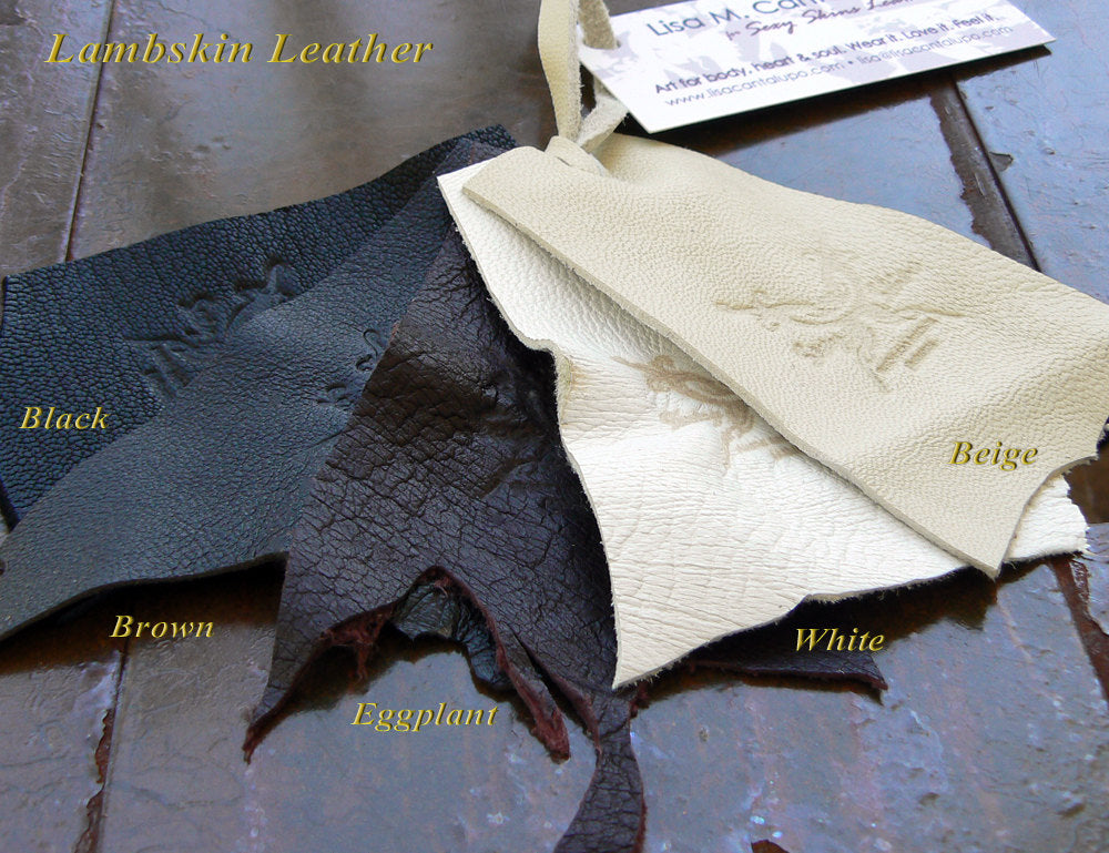 Heaven Lambskin Leather Halter Top | Backless Style Vest  - SS-1133-LA