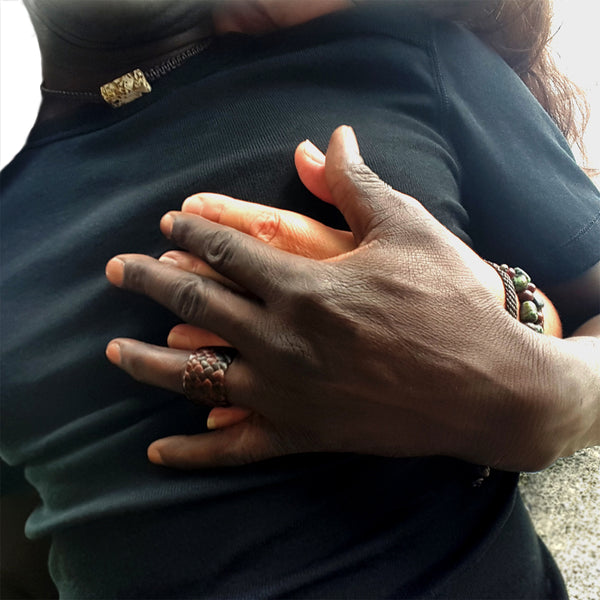 Braided Leather Ring, 3/4