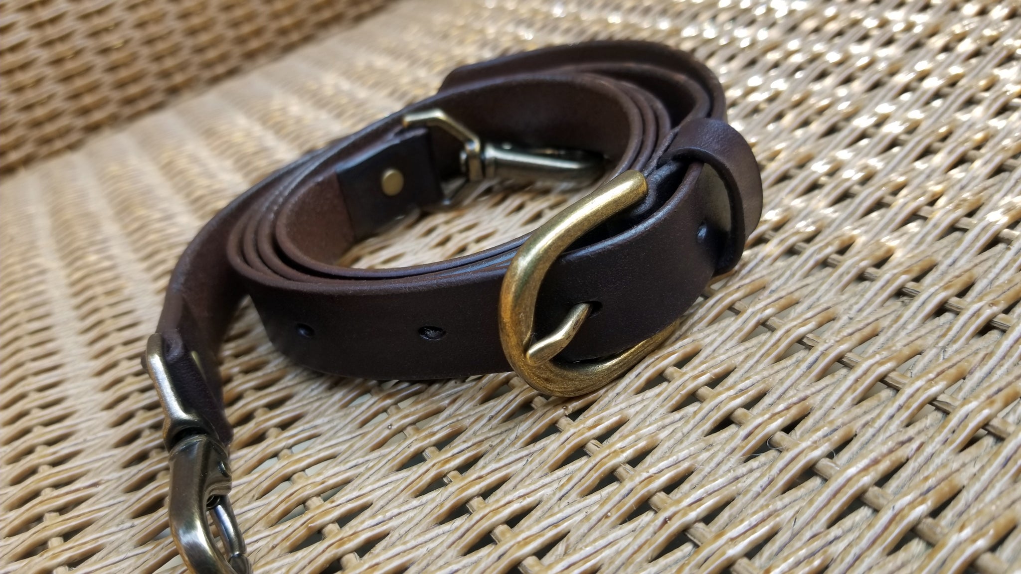 handmade leather shoulder strap for Malia leather tote bag carry all in canela navajo bison leather