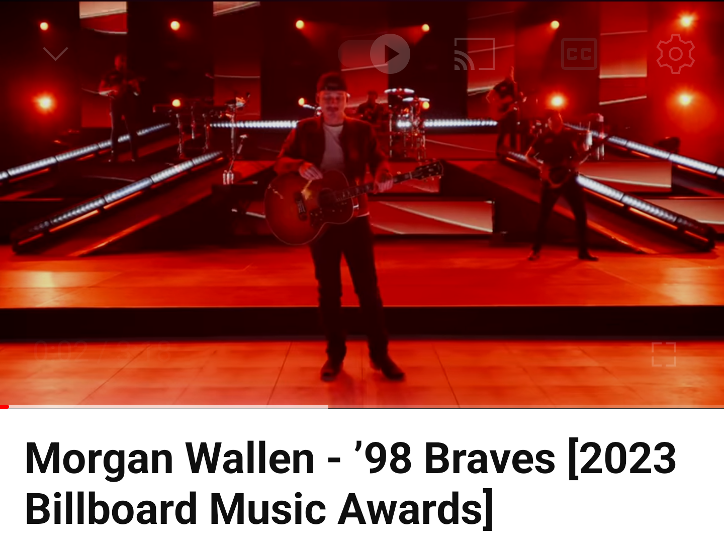 The BEST View of the Leather Covered Mic Stand I Made for Morgan Wallen - ’98 Braves [2023 Billboard Music Awards]