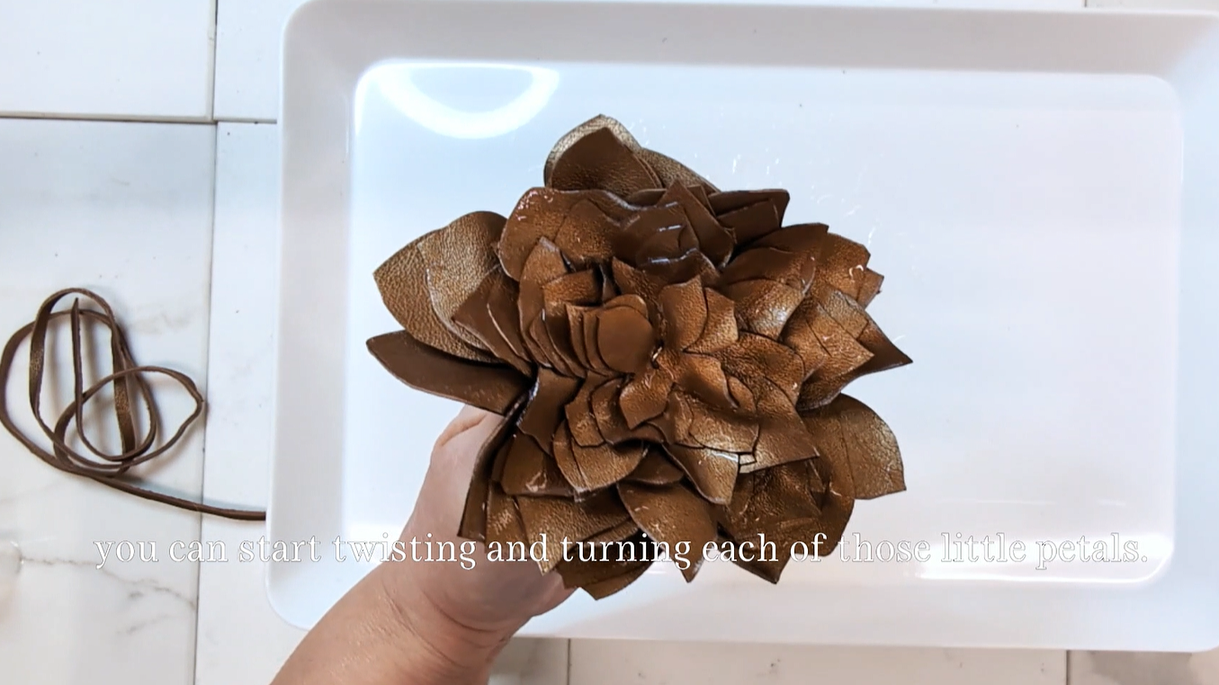 Autumn Rose Leather Flower Making Kit | DIY Craft Kit with Templates, Leather & Stiffening Agent