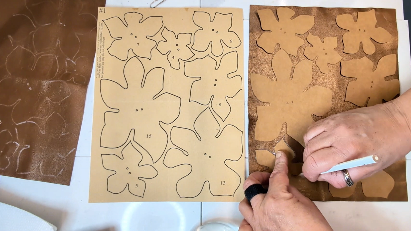 Autumn Rose Leather Flower Making Kit | DIY Craft Kit with Templates, Leather & Stiffening Agent