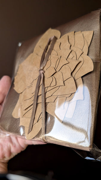 21-Piece DIY Leather Flower Kit with Reusable Templates, Premium Lambskin & Step-by-Step Tutorial
