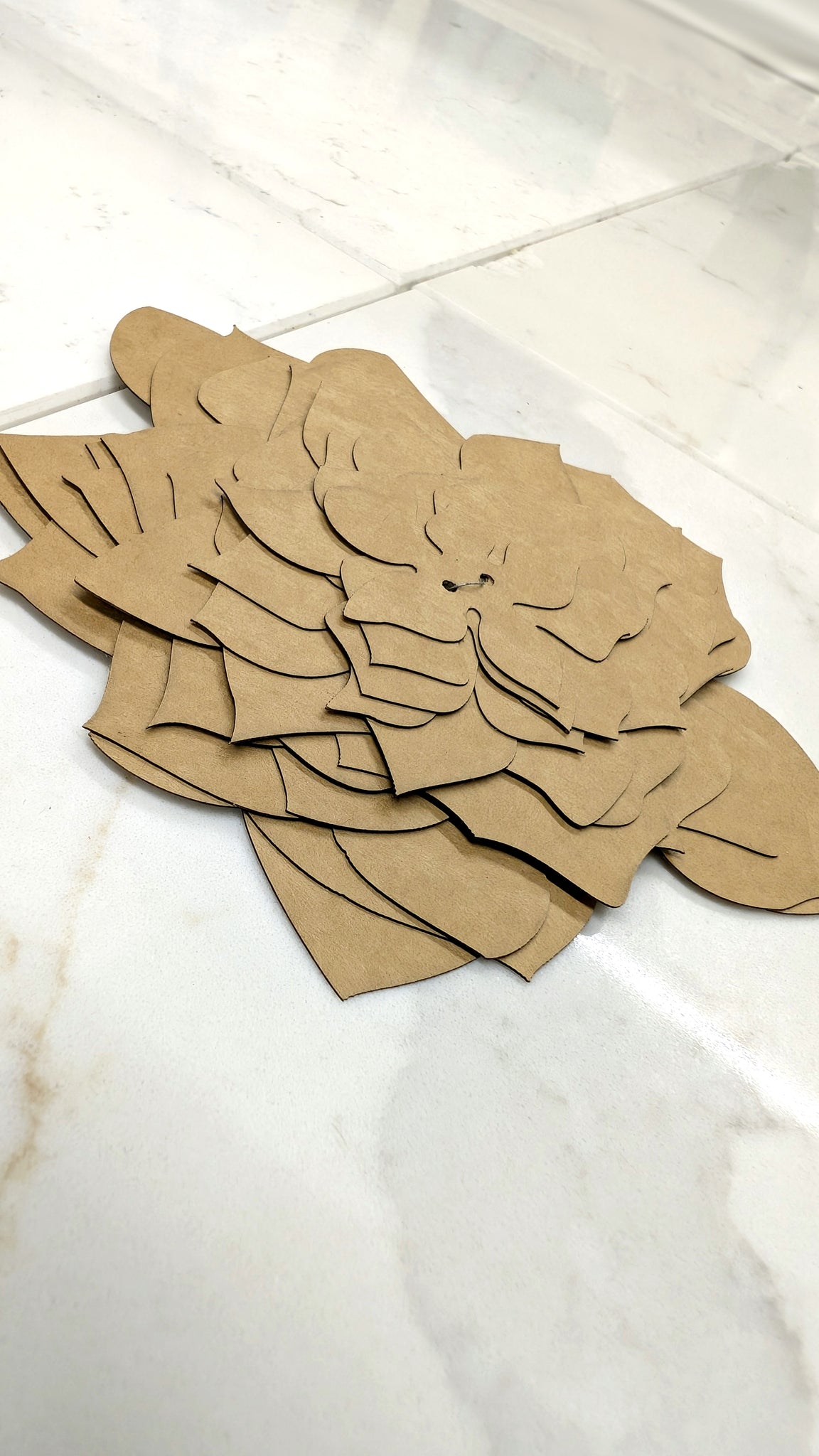 Autumn Rose Leather Flower Templates | Reusable Cardstock Flower Templates