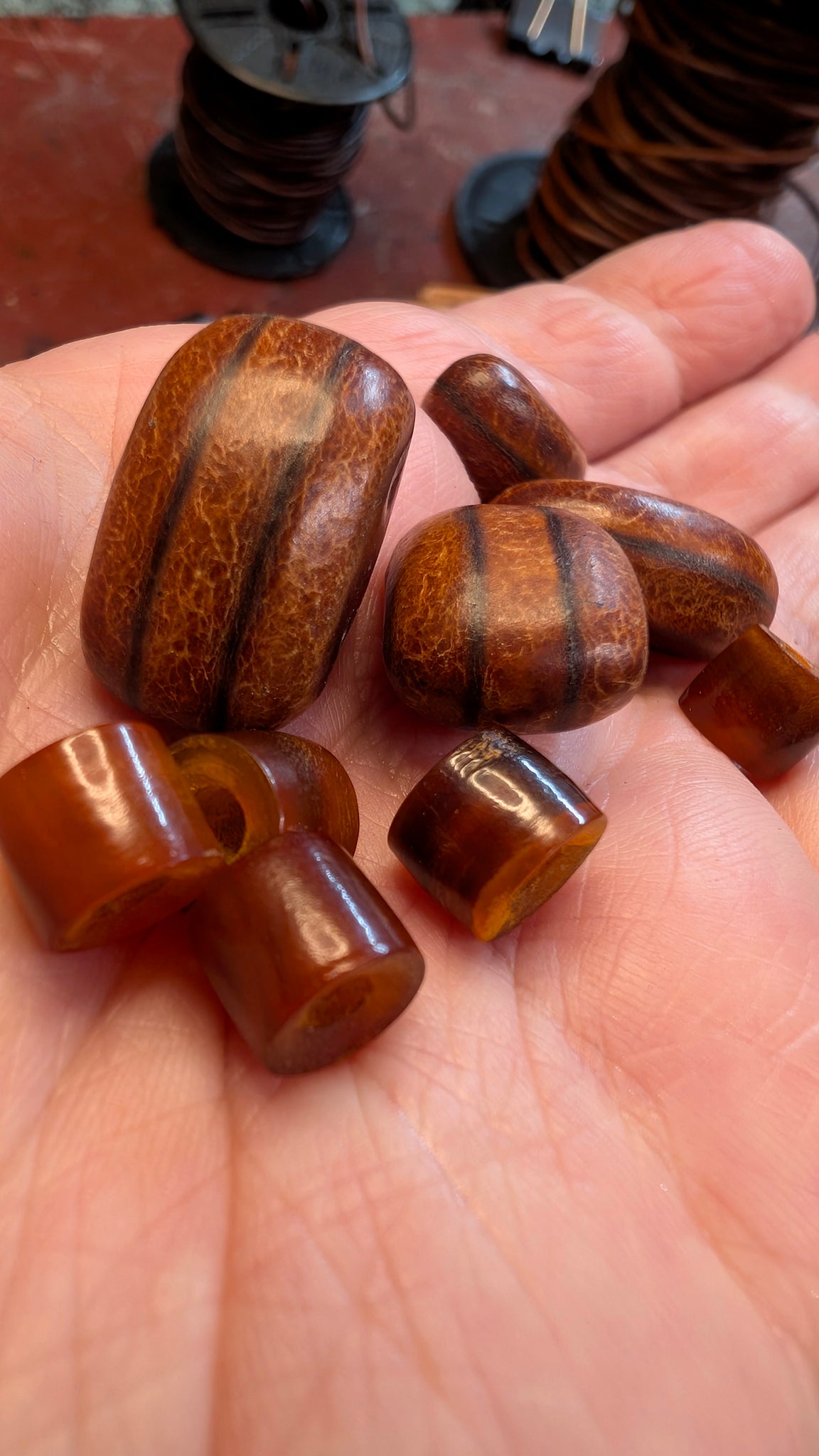 CHUMA SERIES I — Limited Edition Leather Bracelet w/ Philippine Brown Horn Beads