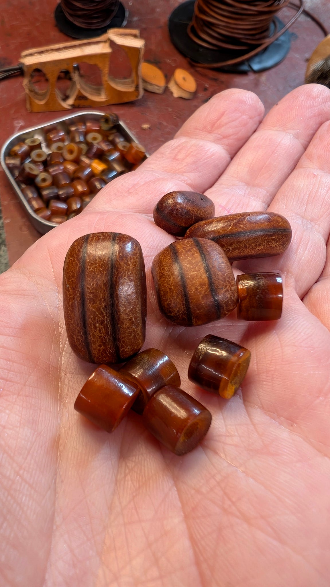 CHUMA SERIES I — Limited Edition Leather Bracelet w/ Philippine Brown Horn Beads