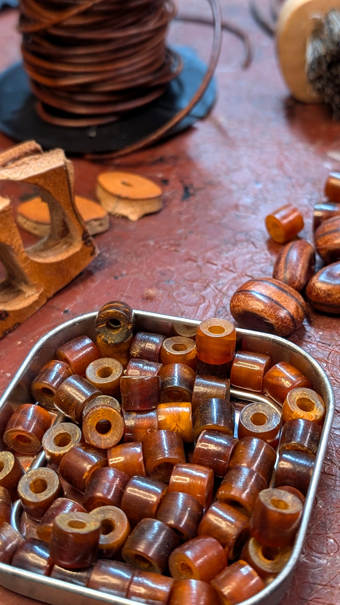 CHUMA SERIES I — Limited Edition Leather Bracelet w/ Philippine Brown Horn Beads