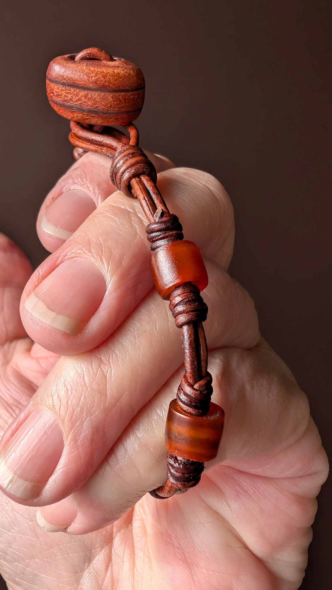 CHUMA SERIES I — Limited Edition Leather Bracelet w/ Philippine Brown Horn Beads