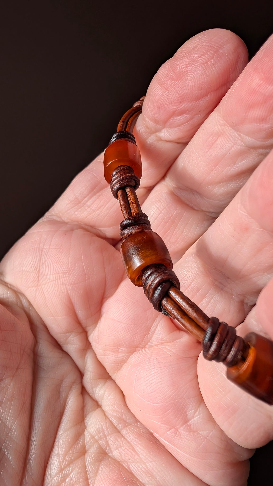CHUMA SERIES I — Limited Edition Leather Bracelet w/ Philippine Brown Horn Beads