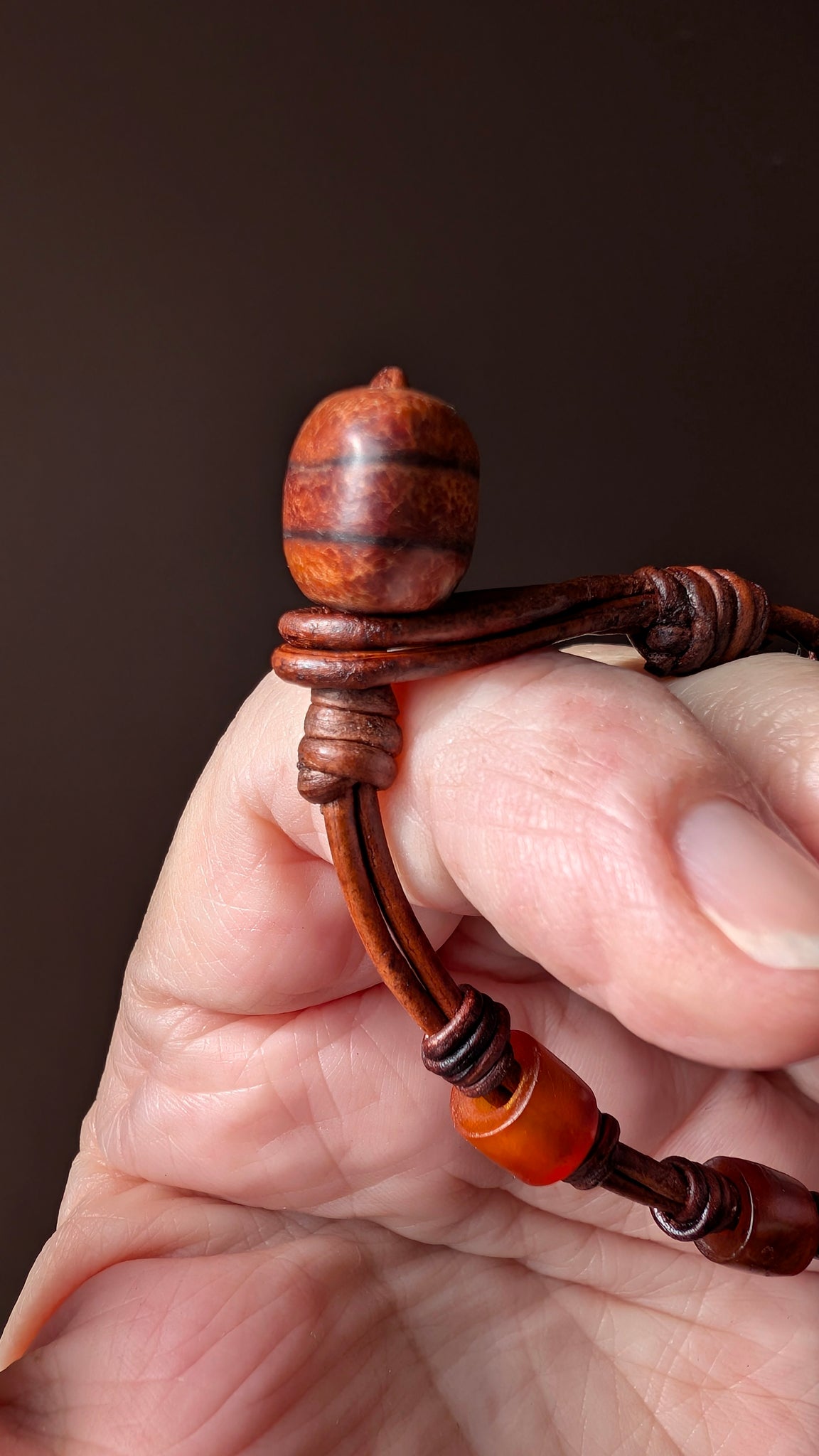 CHUMA SERIES I — Limited Edition Leather Bracelet w/ Philippine Brown Horn Beads