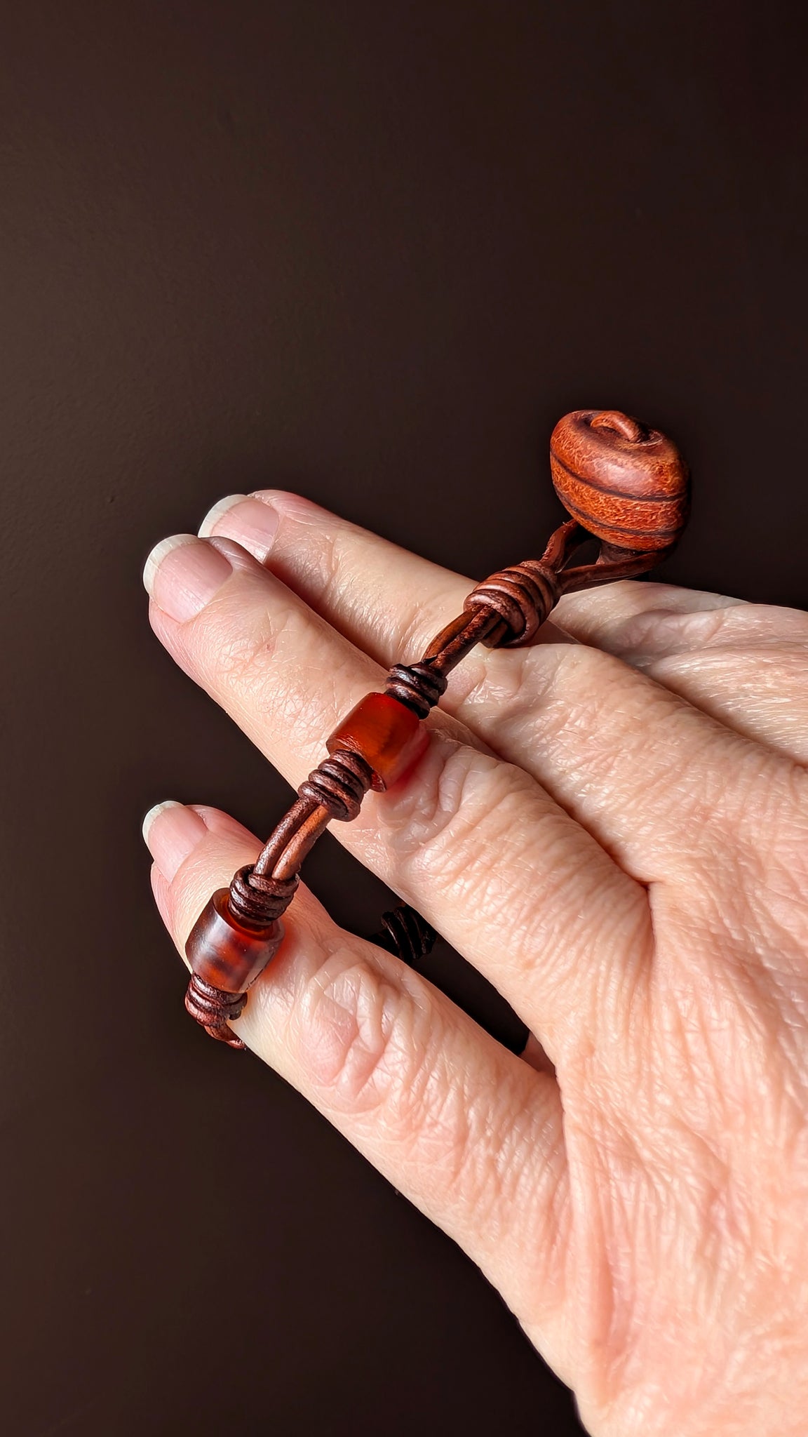 CHUMA SERIES I — Limited Edition Leather Bracelet w/ Philippine Brown Horn Beads