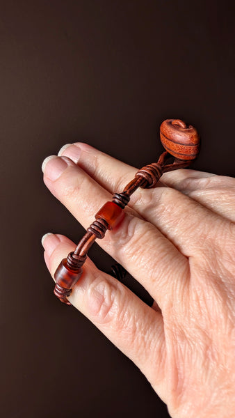 CHUMA SERIES I — Limited Edition Leather Bracelet w/ Philippine Brown Horn Beads