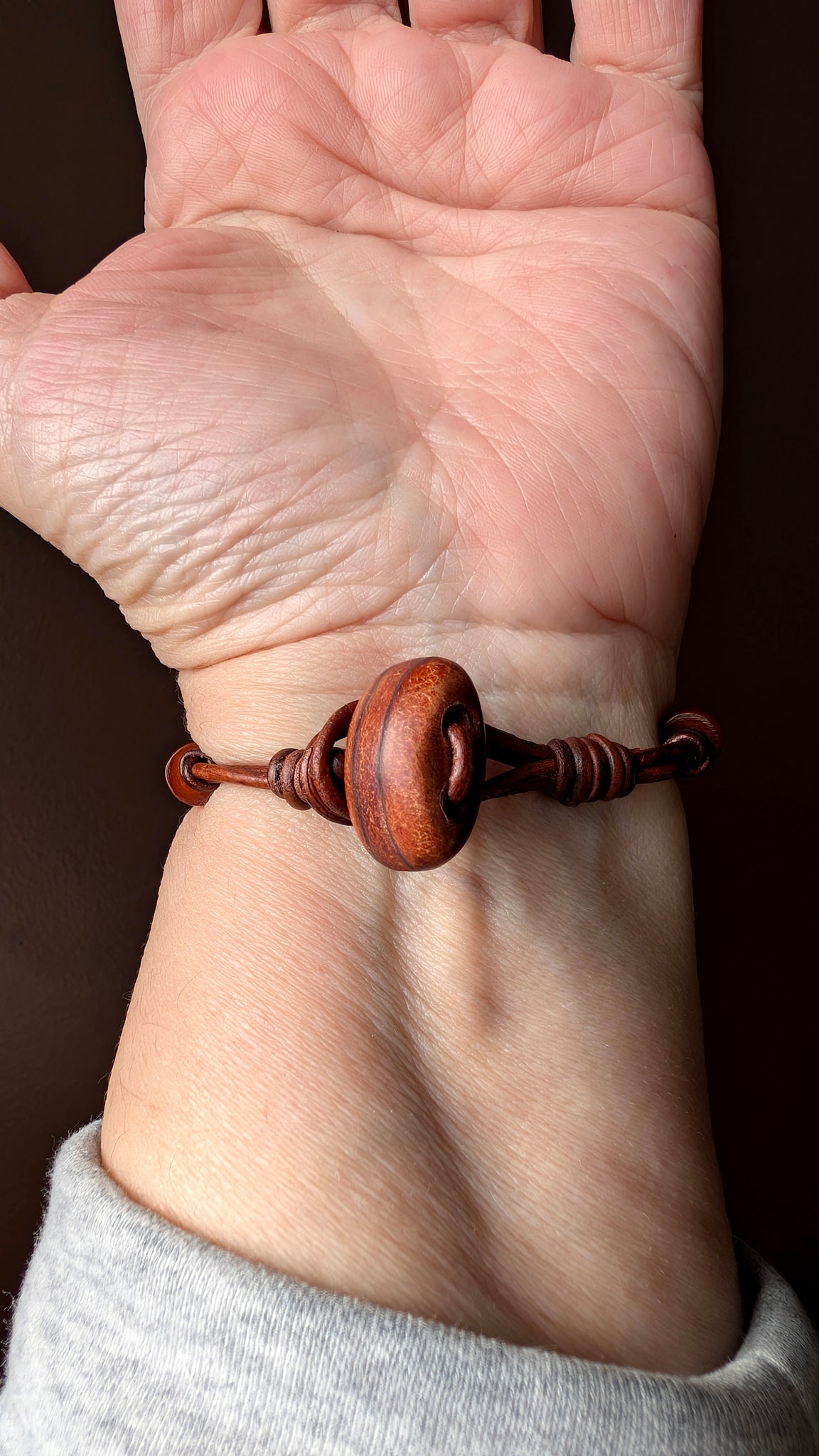 CHUMA SERIES I — Limited Edition Leather Bracelet w/ Philippine Brown Horn Beads