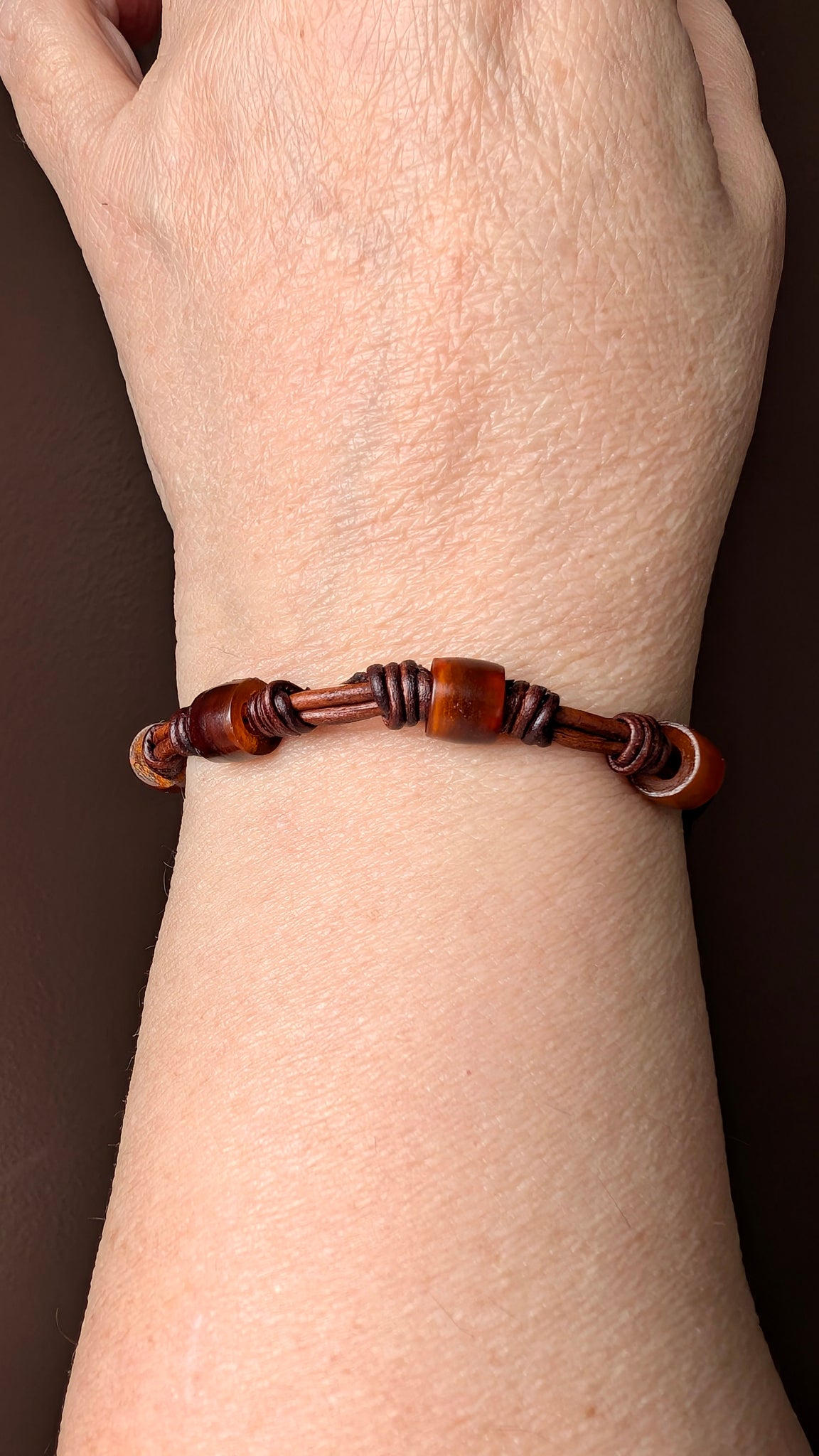 CHUMA SERIES I — Limited Edition Leather Bracelet w/ Philippine Brown Horn Beads