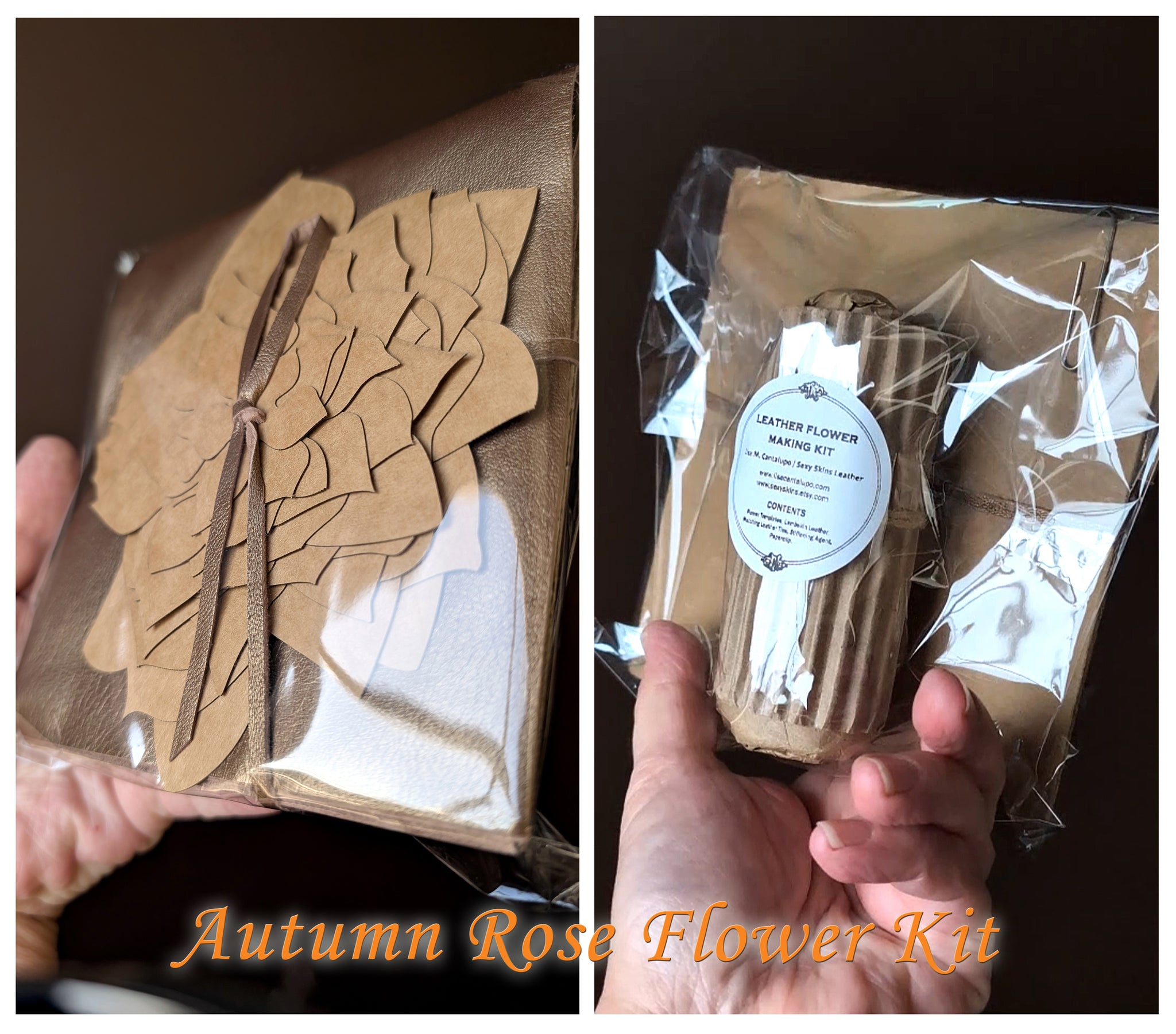 Autumn Rose Leather Flower Templates | Reusable Cardstock Flower Templates