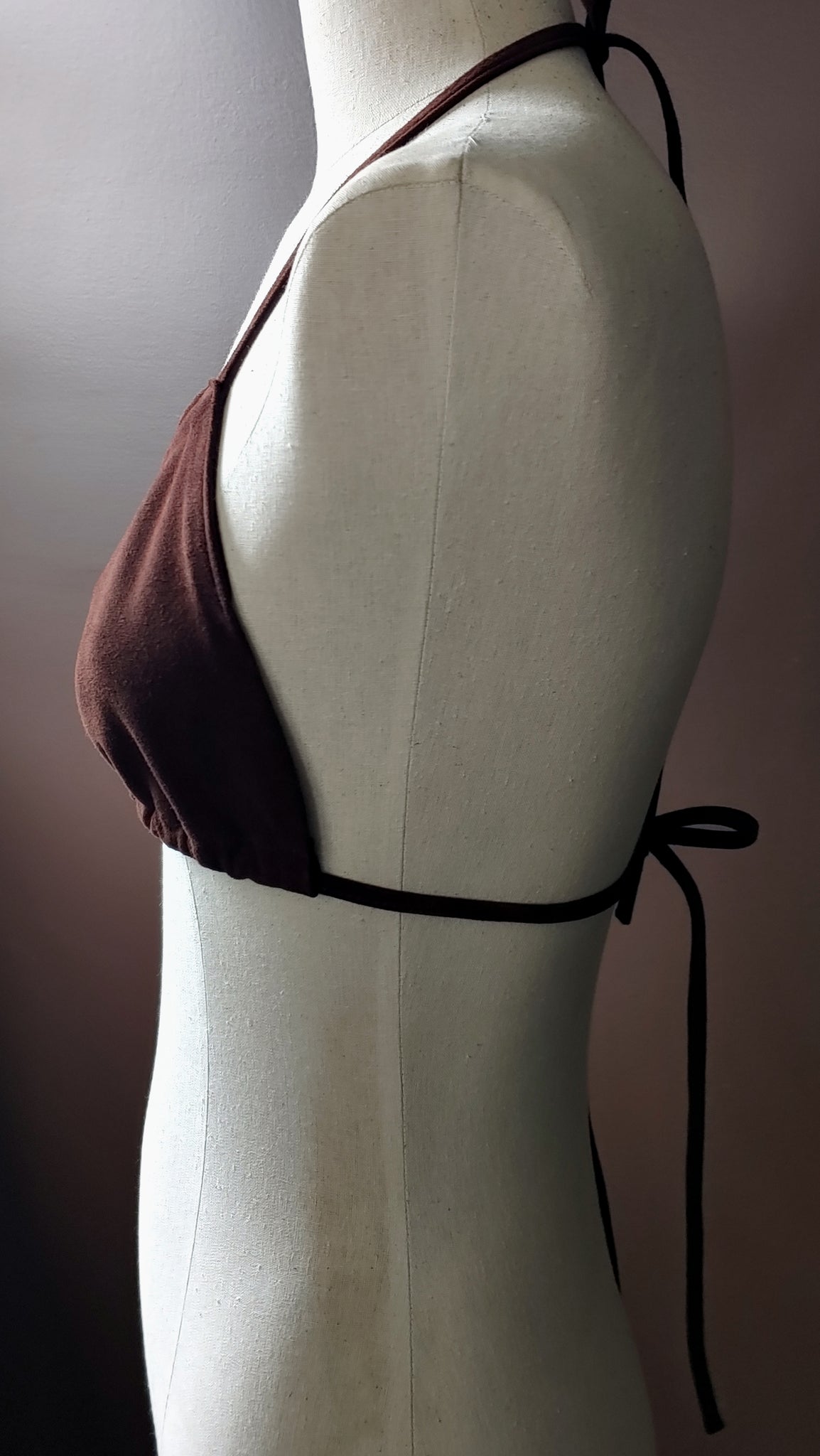 Darice Sheep Suede or Leather Triangle Bikini Top | Matching Ties