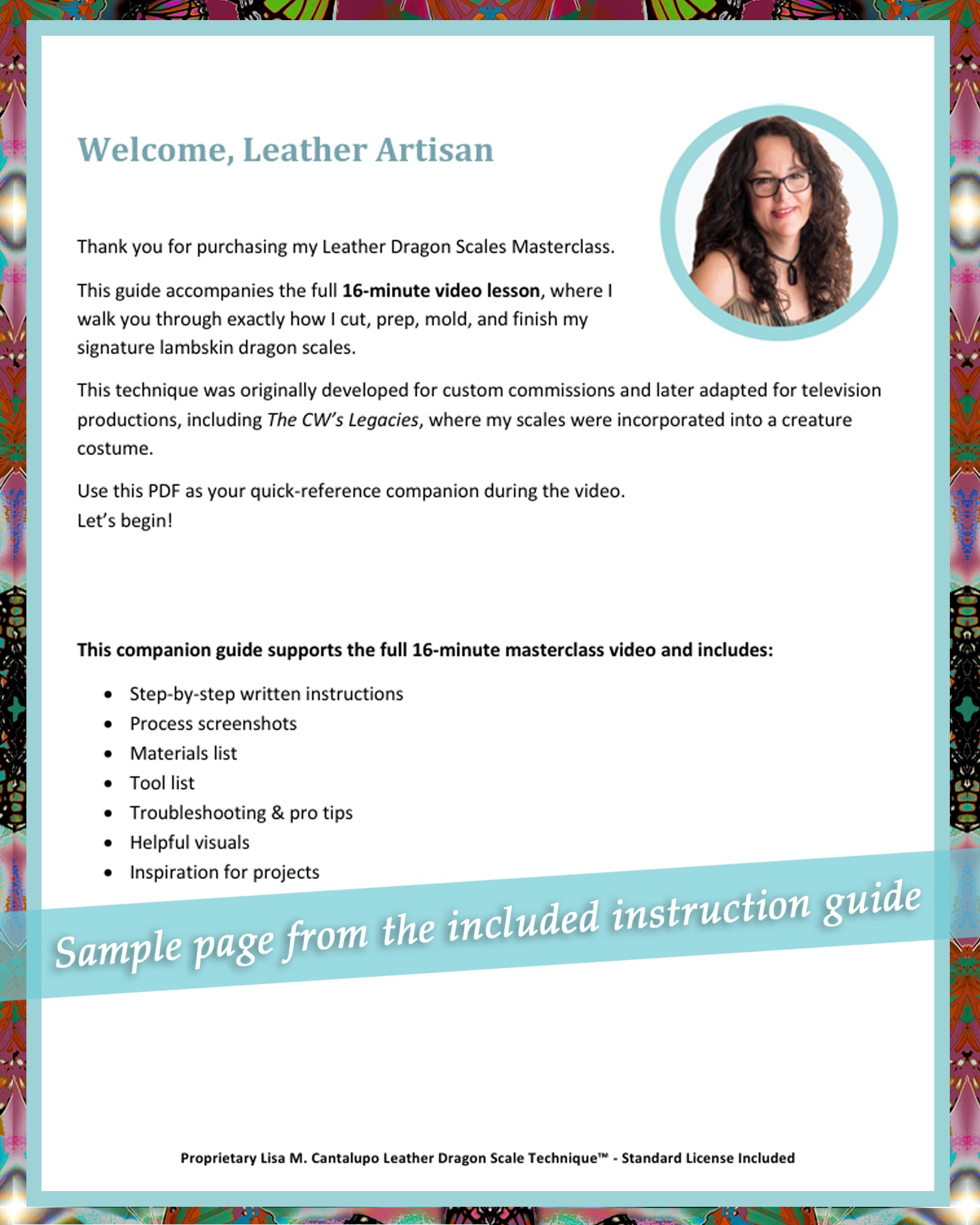 Leather Dragon Scale Tutorial — Downloadable Video + PDF Guide