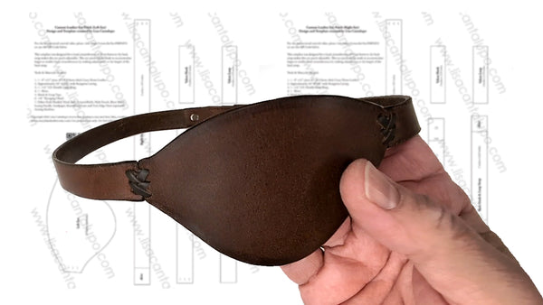 Custom Leather Eye Patch Templates; Right or Left Eye, PDF or SVG File with Instructions and Video