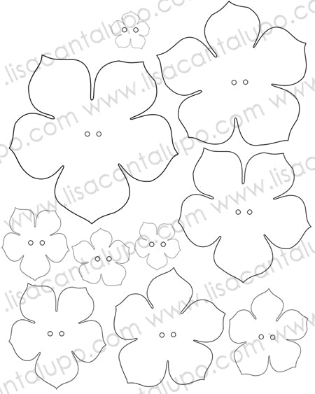 Leather Flower Making Templates, Group or Single, SVG or PNG File, Machine Cutting, Engraving