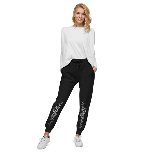 Body Heart & Soul Sweatpants | Butterfly Printed Straight Cut Pants | Streetwear Style Attire | Women's Fashion