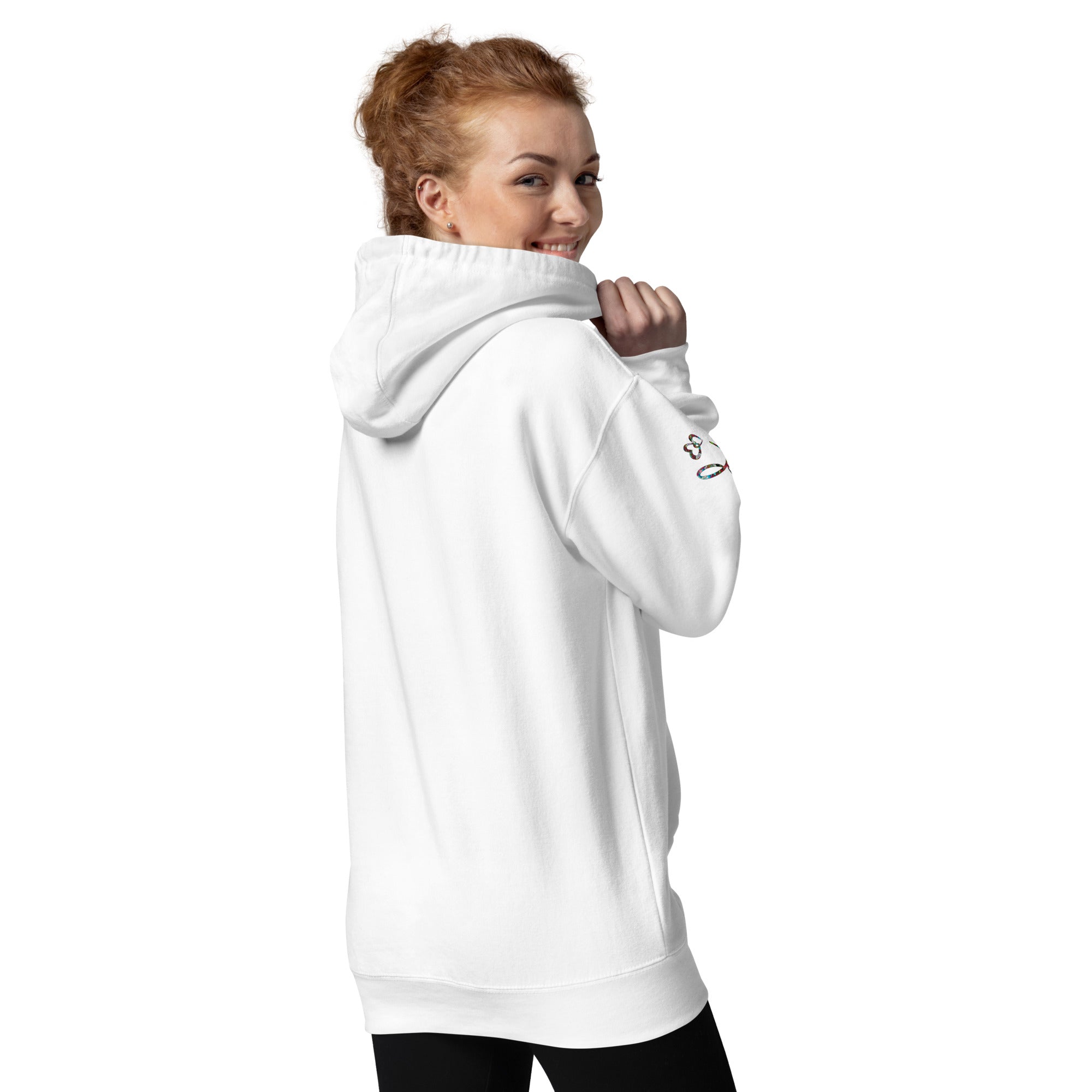 Unisex Graphic Fashion Hoodie | Chosen. Cherished. Changed | Butterfly Word Art