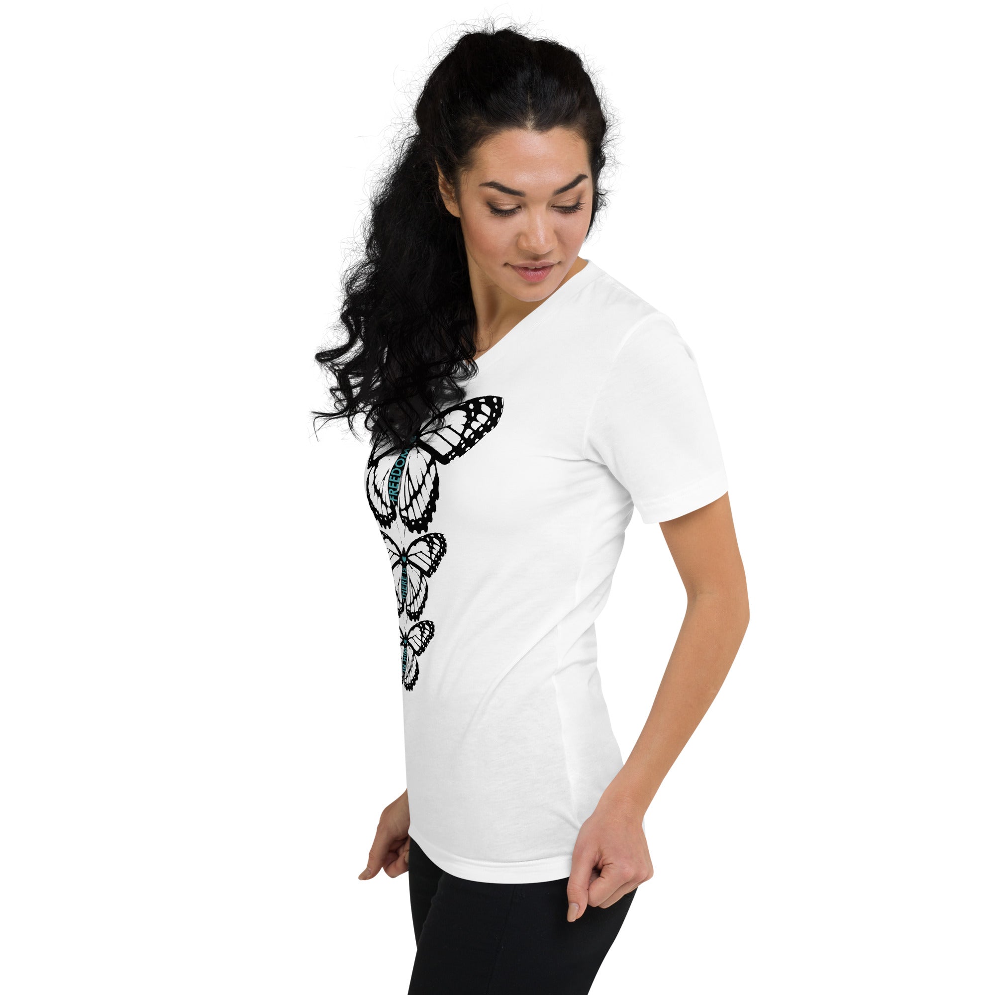 In Him There is Freedom ~ Butterfly Graphic T-Shirt, Unisex