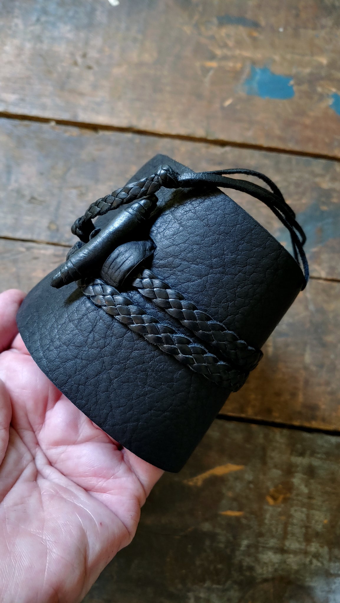 Busajja Bison Leather Wrap Cuff
