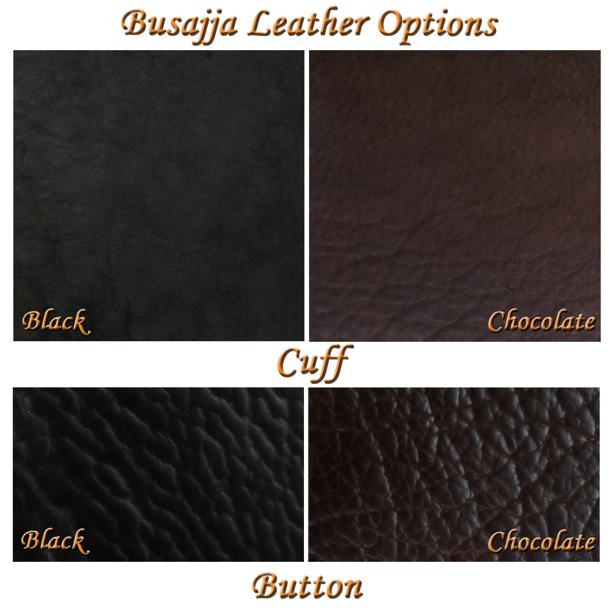 Busajja Leather Wrap Cuff Bison Leather Color Choices