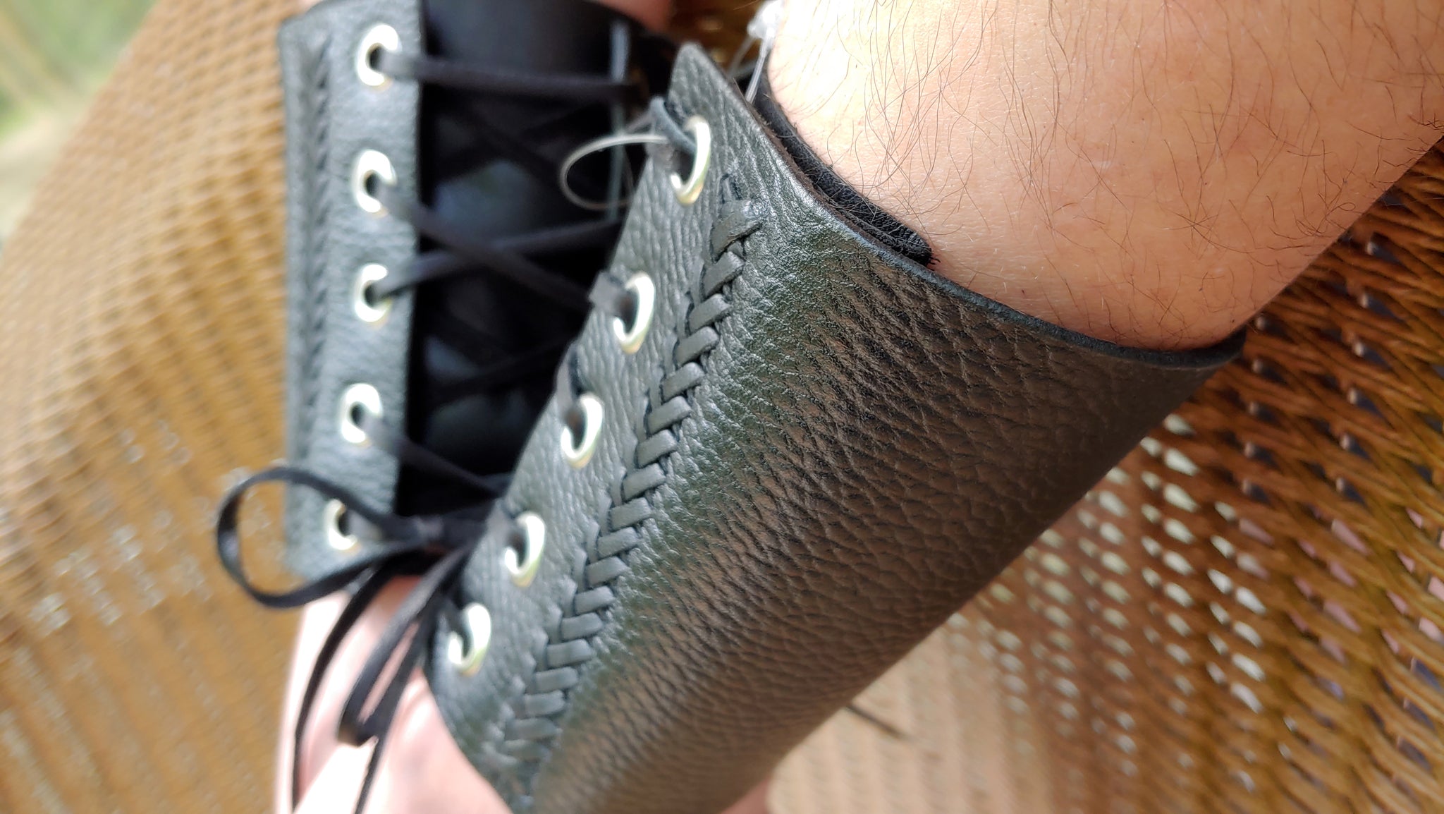 JAJA Corset Style Braided Leather Cuff Bracelet - one