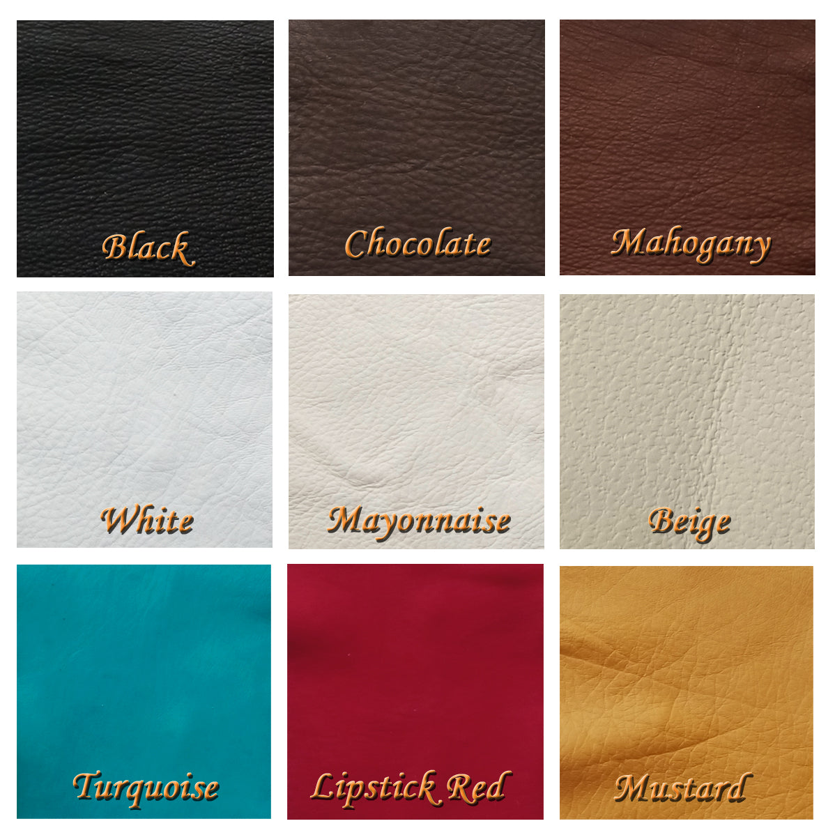 deerskin leather cuttings - leather color options