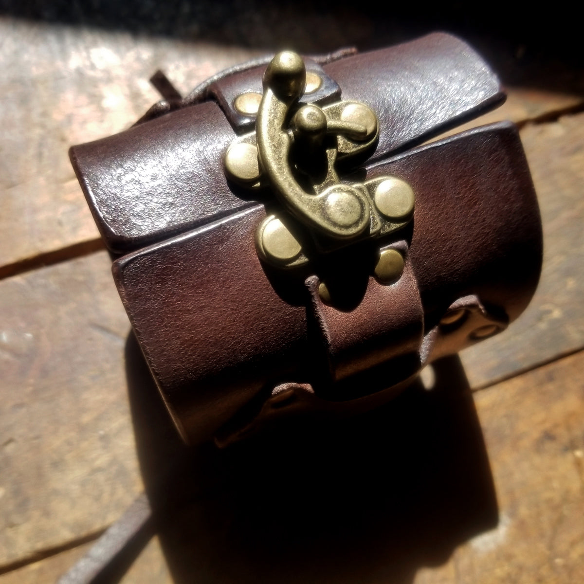 Hook Leather Cuff | Hook & Latch Wide Leather Cuff