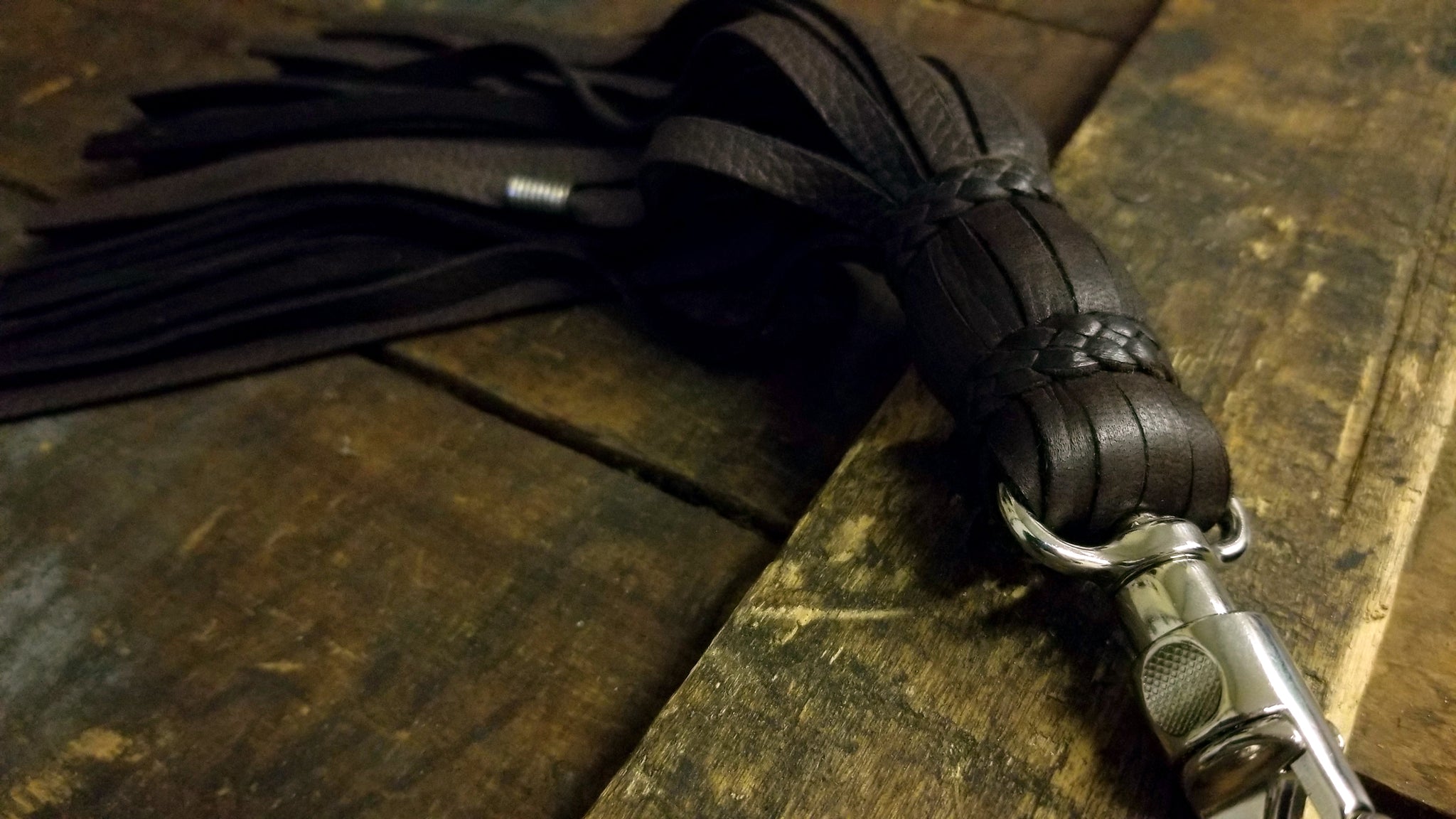 CHOCOLATE BROWN Malik Leather Flogger Tassel Belt Clip & Purse Charm; Nickel Hardware, 11.5" Long, Ready To Ship