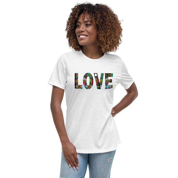 LOVE ~ Women's Butterfly Word Art Graphic T-Shirt,  Short Sleeve Top
